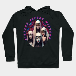 Sisters before misters, cool galentines girls,galantines Hoodie